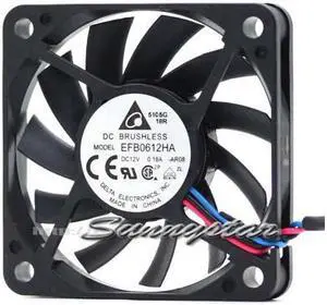Delta 60*10MM EFB0612HA 12V 0.18A 3 wires 3 Pins 6cm case fan, 6cm cpu cooler