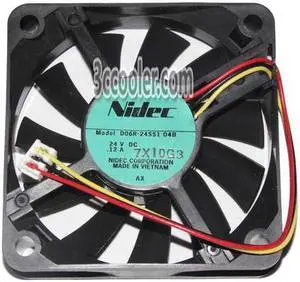 NIDEC 6015 6CM D06R-24SS1 04B 24V 0.12A 3 Wires 3 Pins 6cm Case fan inverter cooler