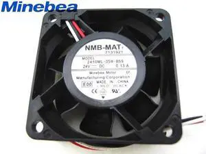 Original 60x25mm NMB 2410ML-05W-B59 24V 0.13A 3 Wires 6cm case fan inverter cooling fan