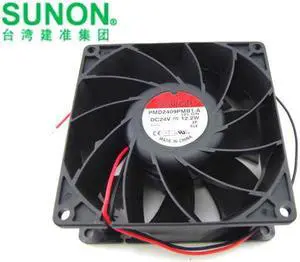 Zyvpee  SUNON 92x38mm PMD2409PMB1-A (2).GN 9238 24V 12.2W 2 Wires Axial Fan For Inverter