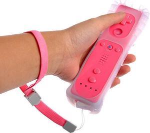 2in1 Remote Plus Built-In Motion Plus Nunchuk Silicone Case for Nintendo Wii - Pink (Althemax)