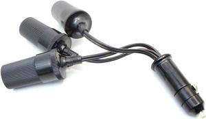 TruckSpec TSP-211 12-Volt 3-Outlet Cigarette Lighter Adapter with Short Cord