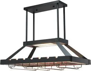 Elegant Designs 2 Light LED Overhead Wine Rack, Oil Rubbed Bronze