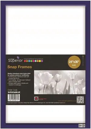 Blue Snap Frame 24 x 36" - 1" profile