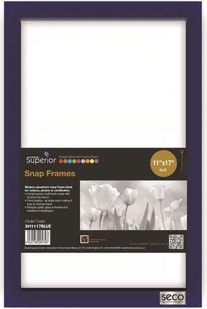 Blue Snap Frame 11 x 17" - 1" profile