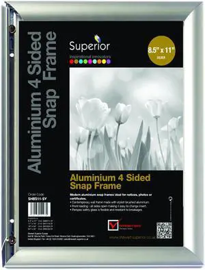 Snap Frame 8.5 X 11 Silver