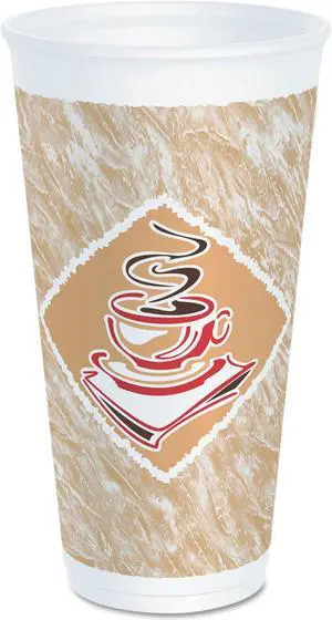 Dart Caf G Foam Hot/Cold Cups ,CUP,20OZ,FOAM,CAFE G,20PK