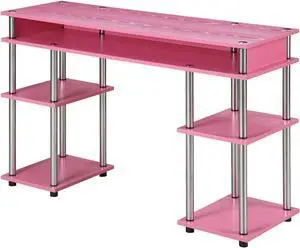 Designs2Go No Tools Student Desk with Shelves