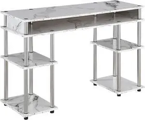 Designs2Go No Tools Student Desk with Shelves