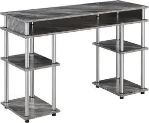 Designs2Go No Tools Student Desk with Shelves