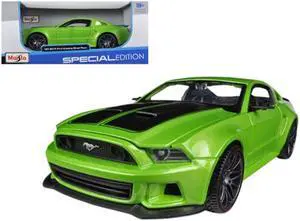 2014 Ford Mustang Street Racer Metallic Light Green 1/24 Diecast Model Car by Maisto