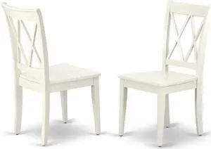 Set of 2 Chairs CLC-LWH-W Clarksville Double X-back chairs in Linen White finish Set of 2 Chairs CLC-LWH-W Clarksville Double X-back chairs in Linen White finish