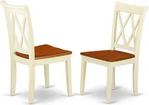 Set of 2 Chairs CLC-BMK-W Clarksville Double X-back chairs in Buttermilk & Cherry finish Set of 2 Chairs CLC-BMK-W Clarksville Double X-back chairs in Buttermilk & Cherry finish