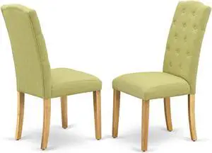 Set of 2 Chairs CEP4T07 Celina Parson Chair With Oak Leg And Linen Fabric Limelight Set of 2 Chairs CEP4T07 Celina Parson Chair With Oak Leg And Linen Fabric Limelight