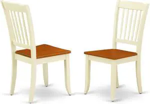 Set of 2 Chairs DAC-BMK-W Danbury vertical slatted back chairs in buttermilk finish Set of 2 Chairs DAC-BMK-W Danbury vertical slatted back chairs in buttermilk finish