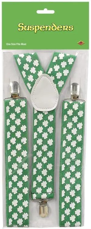 Beistle 30804 Shamrock Suspenders