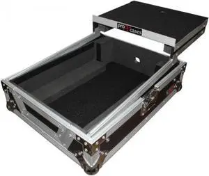 ProX XS-M12LT Universal ATA Flight Hard Road Gig Ready Case  for Large Format 12" DJ Mixer w Glide Laptop Shelf