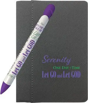 Greeting Pen Serenity Prayer Gift Set with 4" x 6" Notebook and 1 Rotating Message Pen (321)