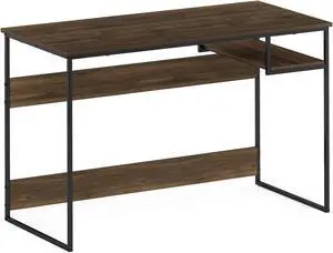 Furinno Moretti Modern Lifestyle Study Desk, 45, Columbia Walnut