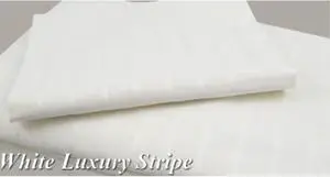 Organic Cotton Pillow Cases - Queen 20 x 32" White Luxury Stripe