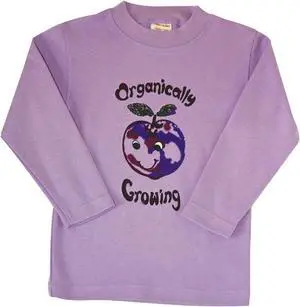 Organic Cotton Tees Long Sleeve - Tees Long Sleeve Organically Growing Purple Plum 4-6 Year