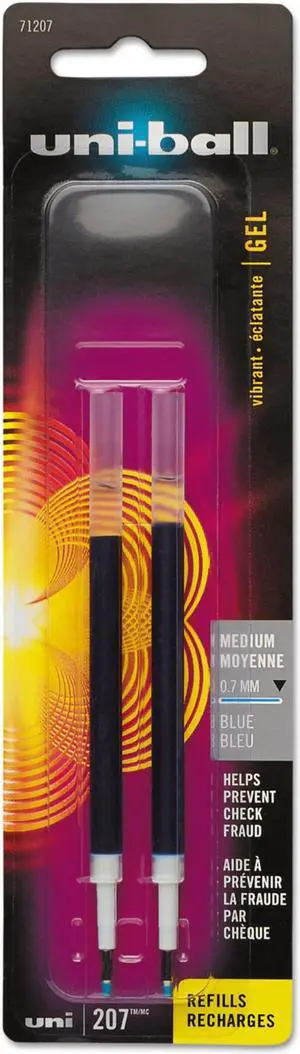 uni-ball Refill for uni-ball Signo Gel 207 Pens ,REFILL,GEL207,RBL,BE,2PK