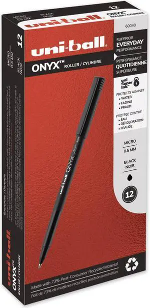 uni-ball ONYX Rollerball Pen ,PEN,UNIBALL,ONYX,MICRO,BK