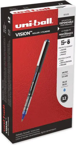 uni-ball VISION Stick Roller Ball Pen ,PEN,UNIBALL,VISN,MICRO,BE