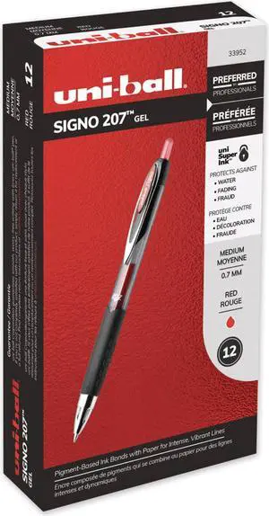 uni-ball Signo 207 Retractable Gel Pen ,PEN,RBL,GEL 207,RD