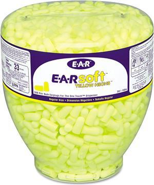 3M EARsoft Yellow Neon Earplug Refill for One Touch Dispensers ,REFILL,BTTL,EARSFT,500PR