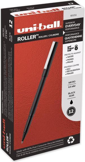 uni-ball Roller Ball Stick Pen ,PEN,UNIBALL,MICRO,.5MM,BK