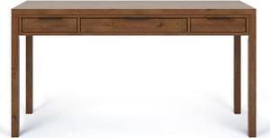 Hollander SOLID WOOD Contemporary 60 inch Wide Desk in Medium Saddle Brown