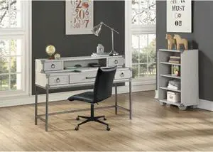 Hutch Desk, Gray