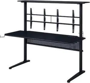 Gaming Table w/USB Port, Black Finish