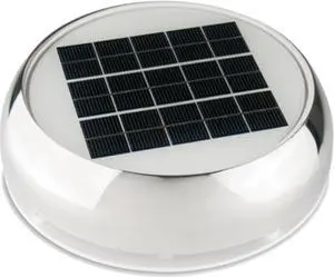 3" Day/Night Solar Vent, Stainless Steel
