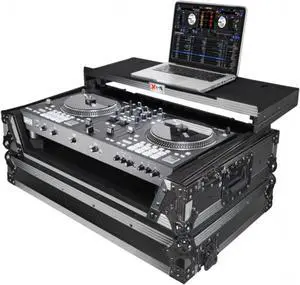 Flight Case For RANE ONE Dj Controller W-Sliding Laptop Shelf & Wheels| Black on Black