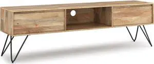 Hunter SOLID MANGO WOOD 68 inch TV Media Stand in Natural For TVs up to 75 inches