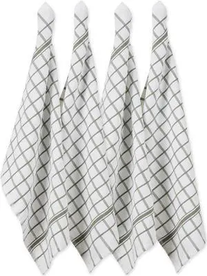 DII Artichoke Windowpane Terry Dishtowel (Set of 4)