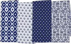 DII Assorted Blue Market Dishtowel (Set of 4)