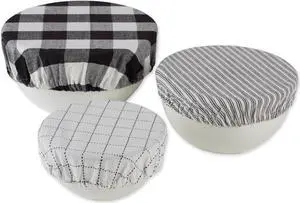 DII Asst Black Farmhouse Woven Dish Cover (Set of 3)