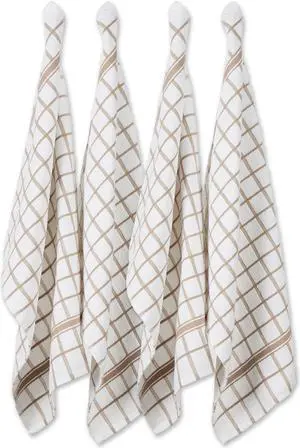 DII Stone Windowpane Terry Dishtowel (Set of 4)