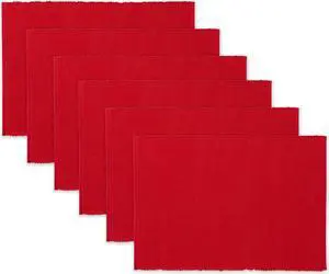 DII Tango Red Ribbed Placemat (Set of 6)