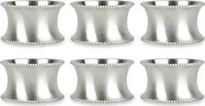 DII Beaded Silver Napkin Ring (Set of 6)