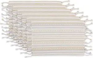 DII Natural Tonal Stripe With Fringe Placemat (Set of 6)