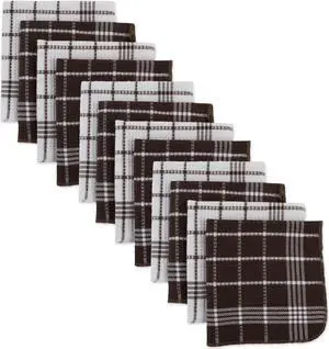 J&M Mocha Waffle Weave Dishcloth  (Set of 12)