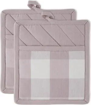 DII Dusty Lilac Buffalo Check Potholder (Set of 2)