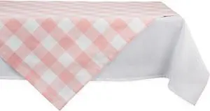 DII Pink Buffalo Check Table Topper 40x40