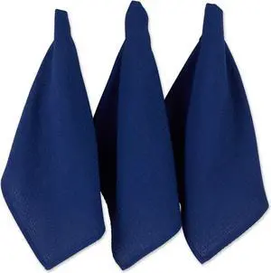 DII Blue Recycled Cotton Waffle Dishtowel (Set of 6)