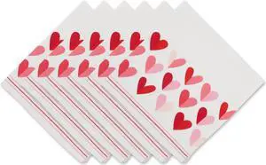 DII Two Hearts Print Napkin (Set of 6)
