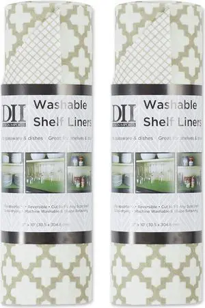 DII Cream Lattice Shelf Liner (Set of 2